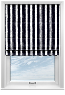 Vintage Stripe, Drama - Motorised Roman Blind
